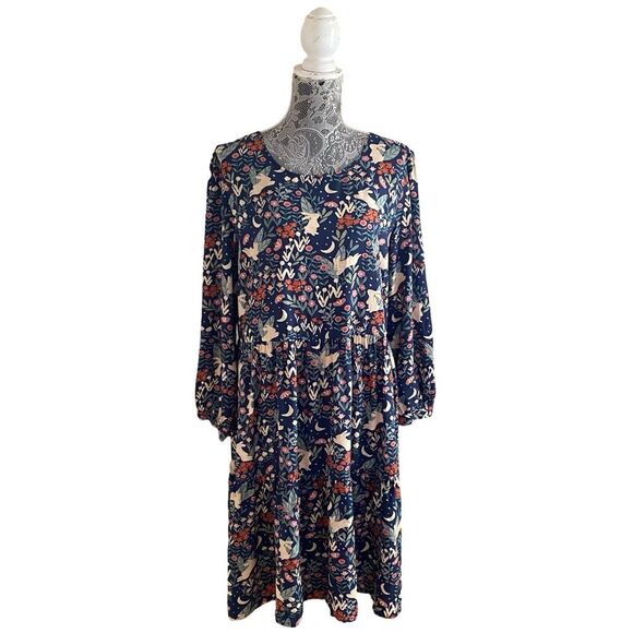 New ModCloth x Princess Highway Befitting Bunnies Tiered Dress - Picture 1 of 8